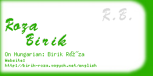 roza birik business card